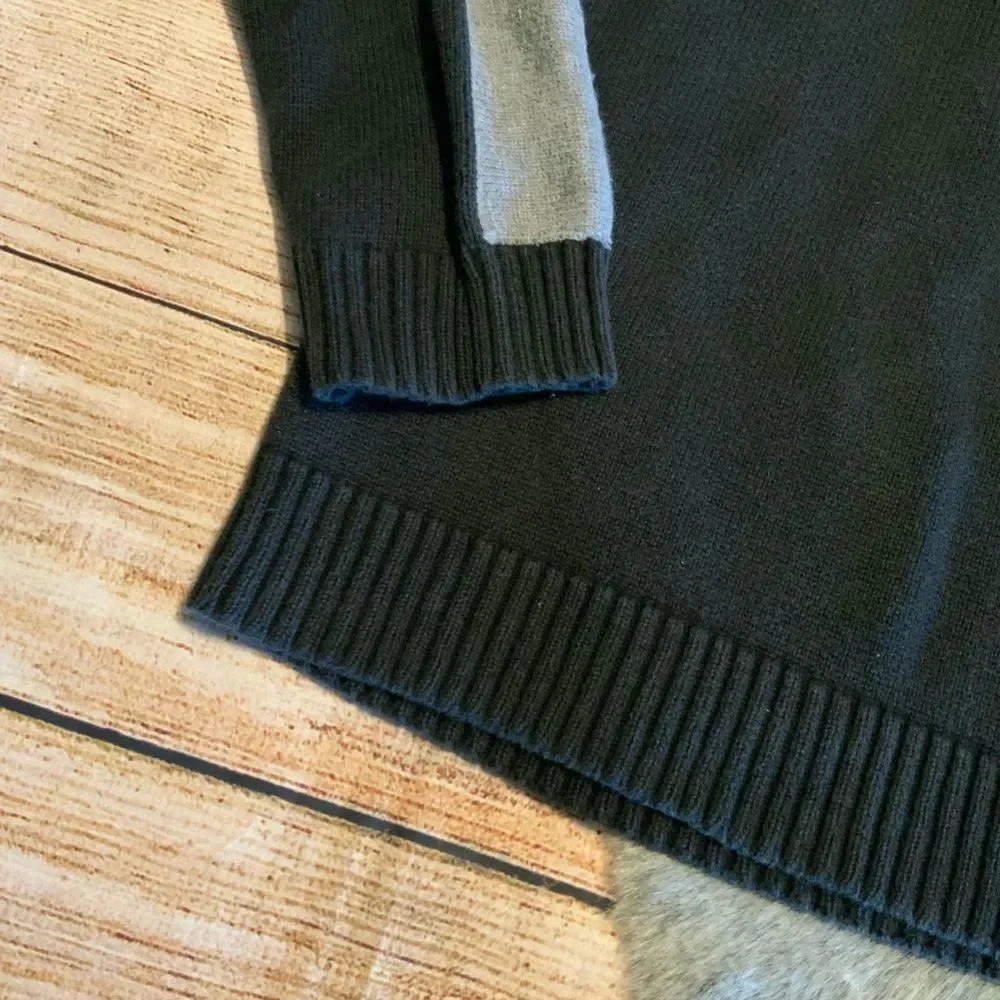 OshKosh B'gosh Kids Black & Gray Quarter-Zip Sweater Size 7
